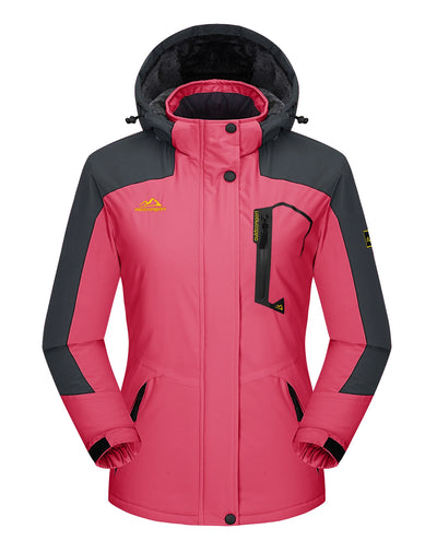 Jaqueta feminina de inverno pesada para snowboard e esqui KEFITEVD, térmica, quente, para caminhadas, corta-vento, casual