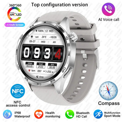Para Huawei GT5 PRO Smart Watch Men Watch 4 Pro versão atualizada Tela AMOLED HD Bluetooth Chamada GPS NFC Frequência cardíaca SmartWatches