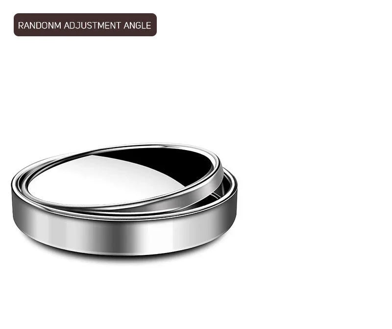 Espelho retrovisor convexo com armação redonda, 2 peças, segurança para dirigir, ângulo amplo, 360 graus, ajustável, transparente, acessórios para carro