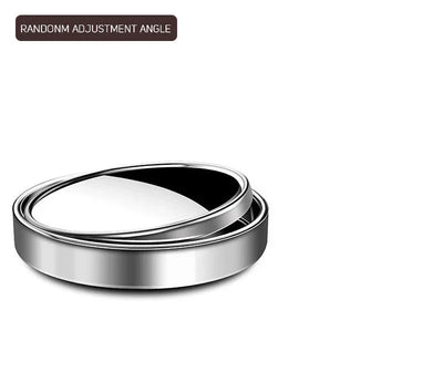 Espelho retrovisor convexo com armação redonda, 2 peças, segurança para dirigir, ângulo amplo, 360 graus, ajustável, transparente, acessórios para carro