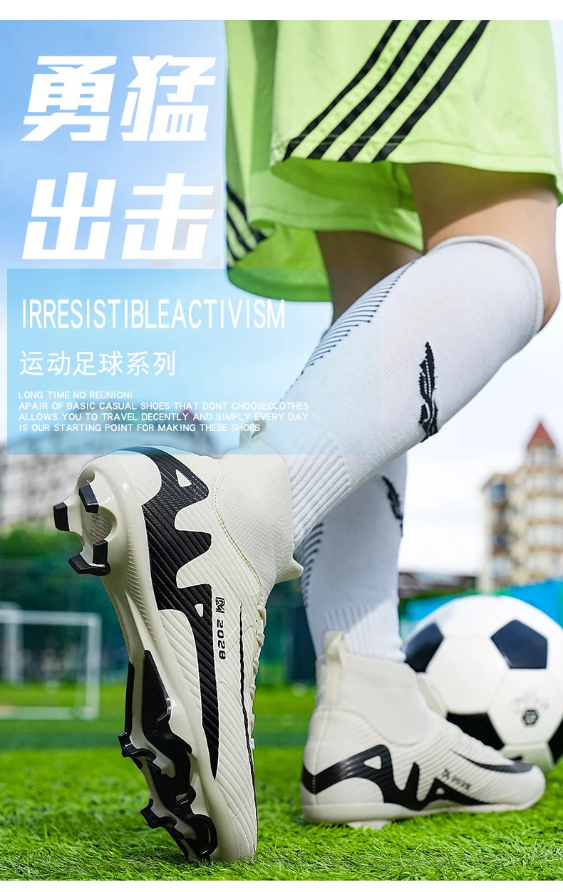 Novas chuteiras masculinas de futebol, chuteiras de futebol rápido, chuteiras de campo de futebol profissional, tênis originais para meninos de futsal TF/FG