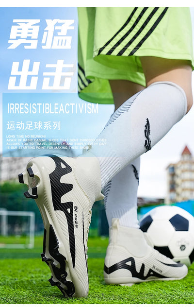 Novas chuteiras masculinas de futebol, chuteiras de futebol rápido, chuteiras de campo de futebol profissional, tênis originais para meninos de futsal TF/FG