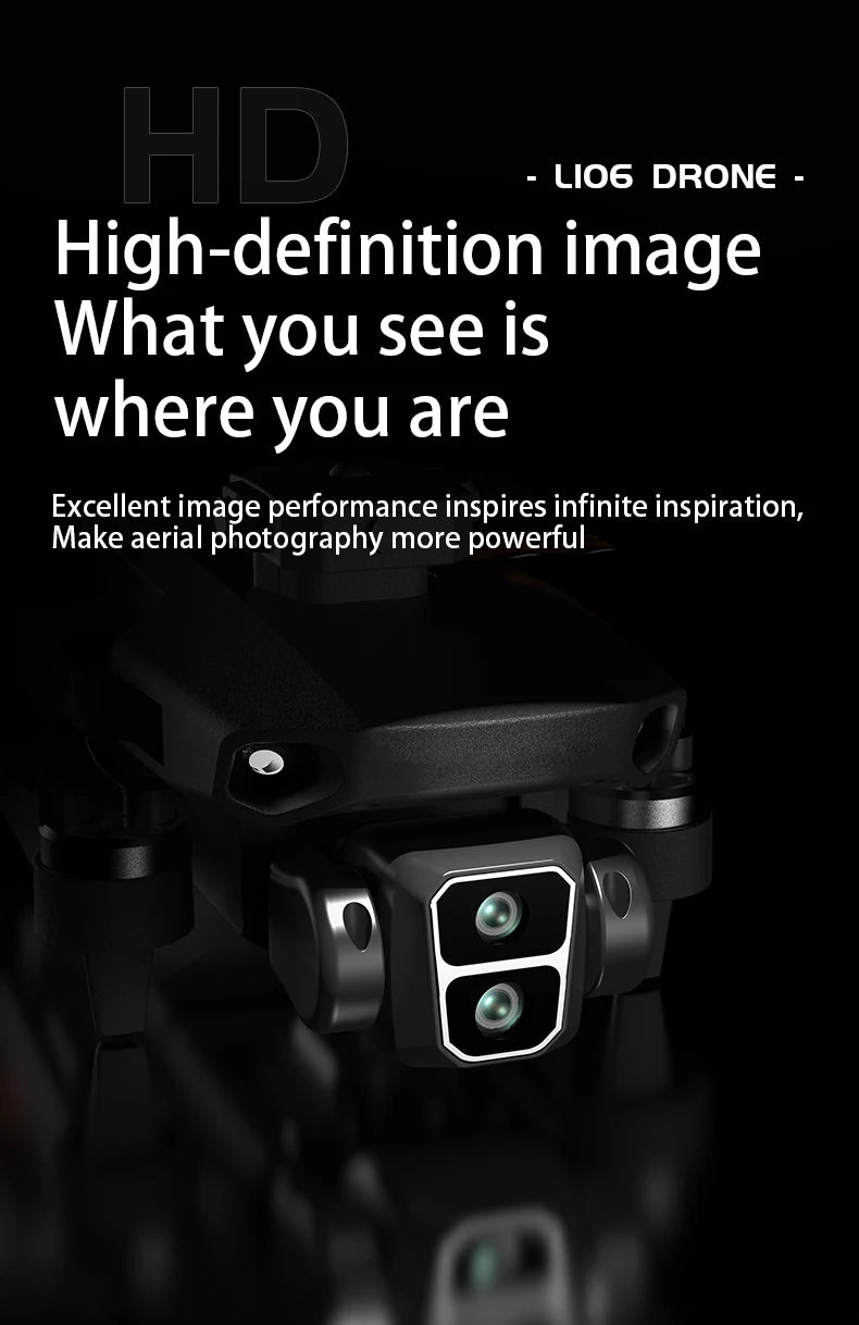 LYZRC L106 / L106MAX HD Câmera Dupla Comutação Motor Brushless RC Drone Dobrável Mini Wifi 2.4GHz 360° Helicóptero OAS Inteligente