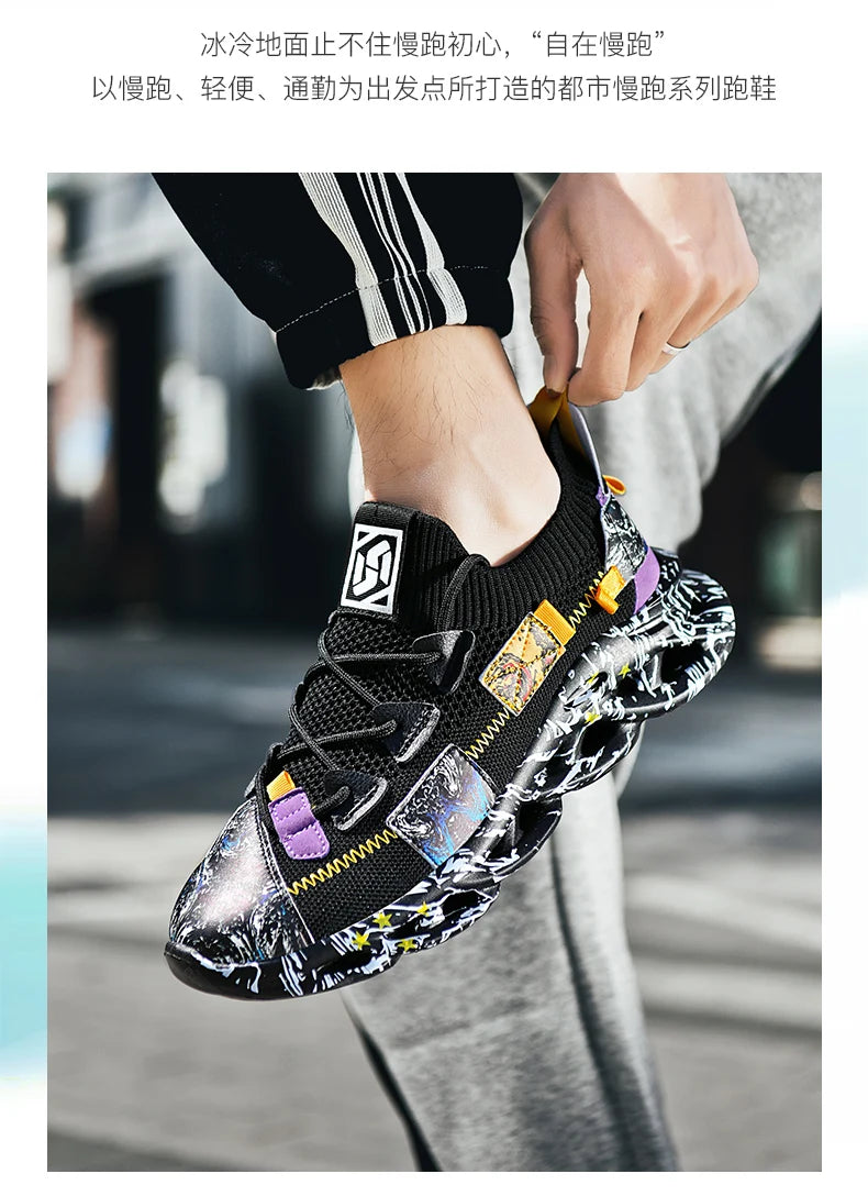 Sapatos masculinos Tênis masculinos casuais Sapatos masculinos tênis Sapatos de luxo Tênis de corrida Sapatos respiráveis da moda Mocassins Sapatos de corrida para homens