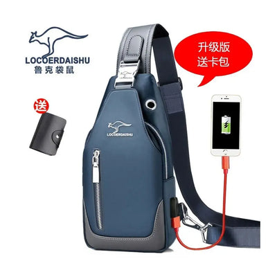 Bolsa de peito masculina nova moda estilo coreano casual esportiva à prova d'água bolsa de peito oxford transversal para homens bolsa de ombro mensageiro