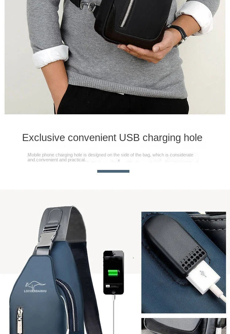 Bolsa de peito masculina nova moda estilo coreano casual esportiva à prova d'água bolsa de peito oxford transversal para homens bolsa de ombro mensageiro