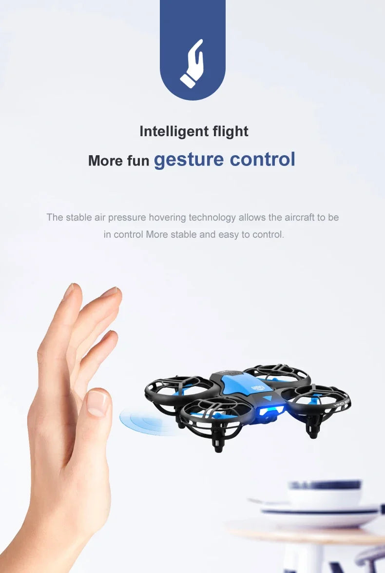 V8 Novo Mini 4K HD 1080P Grande Angular WiFi FPV RC Drone com Função de Manutenção de Altura Ideal Brinquedos Infantis 4DRC