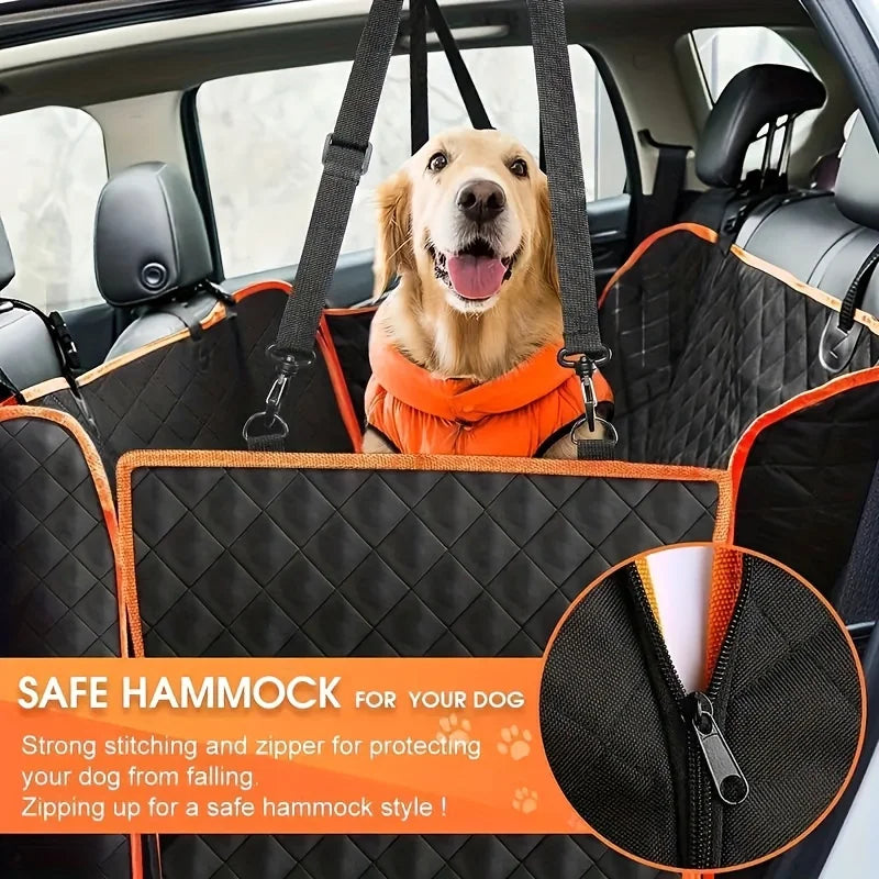 Capa ideal para assento de carro. Atualize os assentos do seu carro com esta capa de rede para cães à prova d'água e resistente a arranhões!
