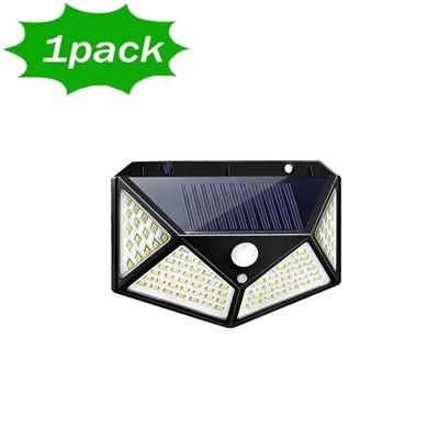 Lâmpada solar multifuncional para decoração de jardim externo, luz LED solar à prova d'água, holofote alimentado por luz solar com sensor de movimento