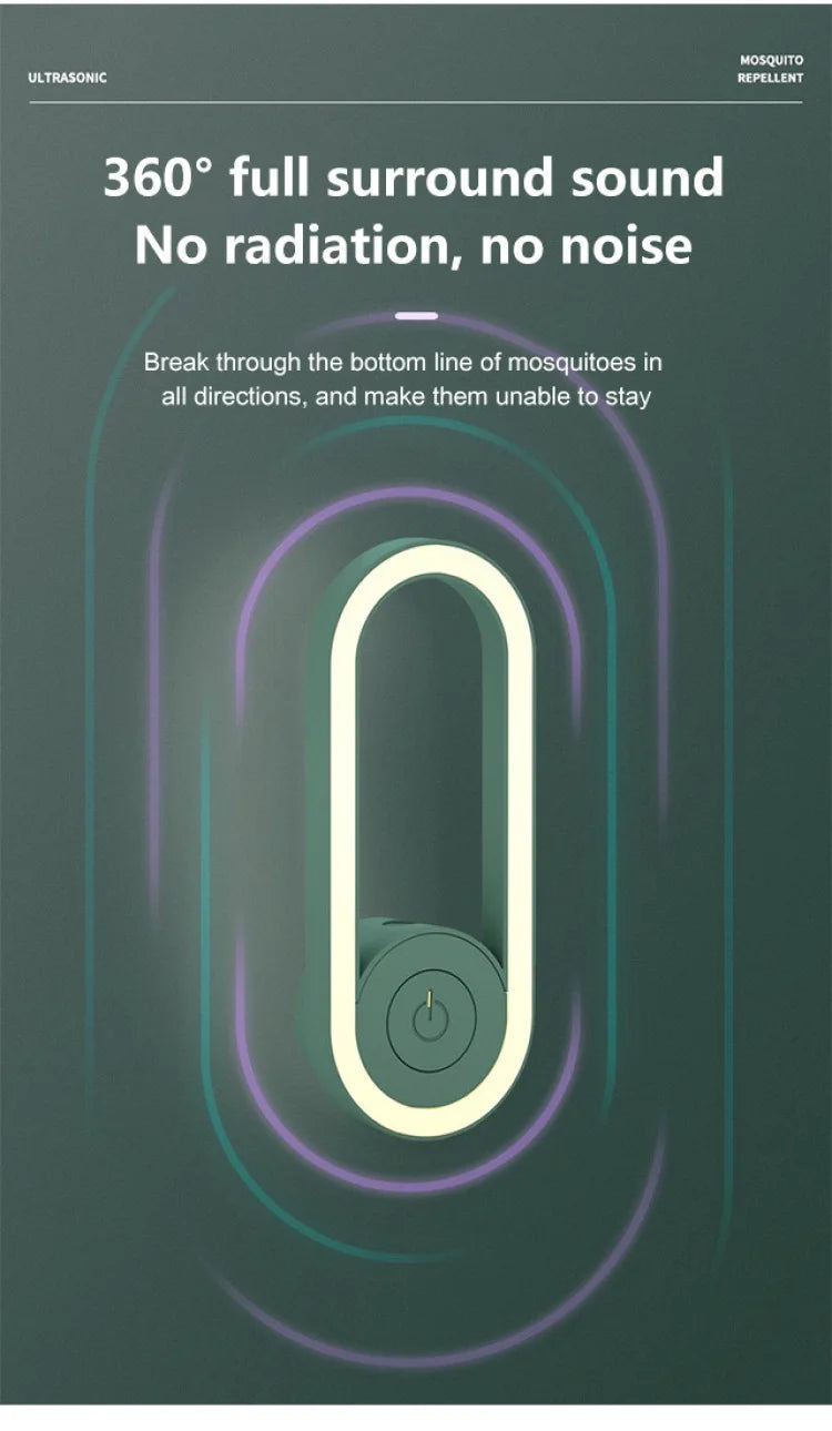 Repelente ultrassônico de mosquitos, luz noturna LED, mata insetos, lâmpada noturna elétrica para ambientes internos e externos, armadilha para moscas, captura de insetos, mata insetos