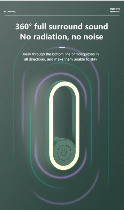 Repelente ultrassônico de mosquitos, luz noturna LED, mata insetos, lâmpada noturna elétrica para ambientes internos e externos, armadilha para moscas, captura de insetos, mata insetos