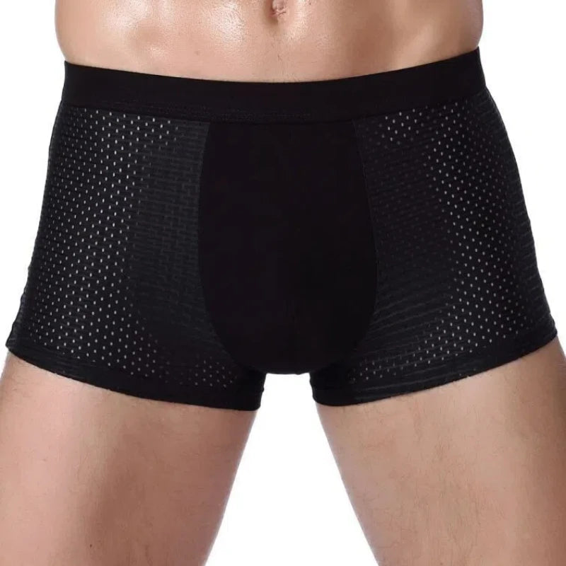 4 peças Banboo Fibra Cueca Masculina Boxer Masculino Calcinha Sólida Shorts Cuecas Masculinas Respirável Íntimo Boxers Masculinos 4 peças