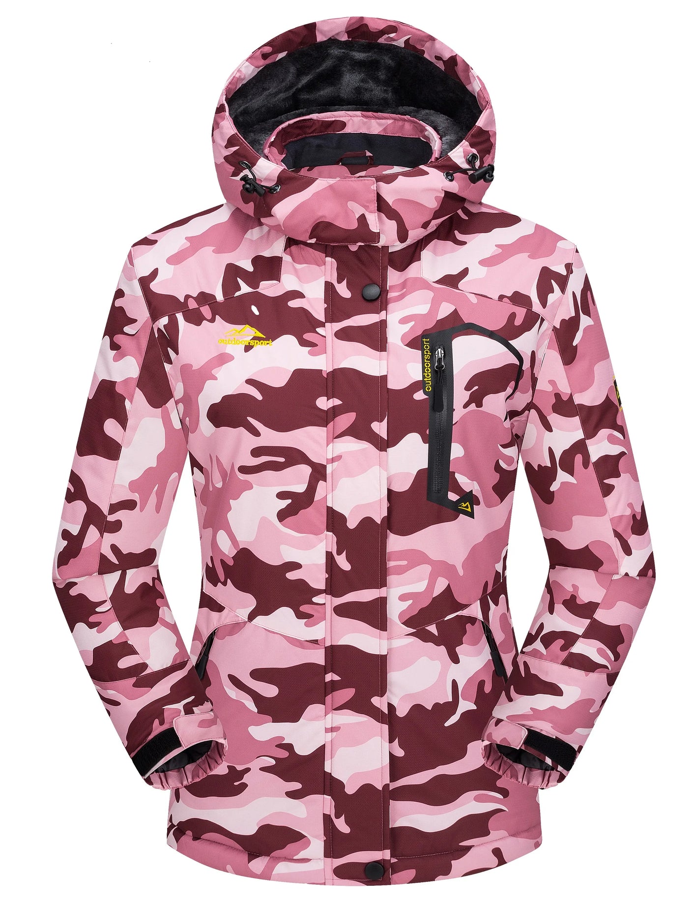 Jaqueta feminina de inverno pesada para snowboard e esqui KEFITEVD, térmica, quente, para caminhadas, corta-vento, casual