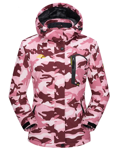 Jaqueta feminina de inverno pesada para snowboard e esqui KEFITEVD, térmica, quente, para caminhadas, corta-vento, casual