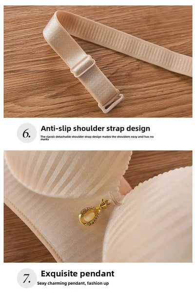 Sutiã push-up sem costura, oferta especial de 2024, sem argola de aço - lingerie acolchoada espessada de 8 cm, alças ajustáveis, sutiã sexy e confortável