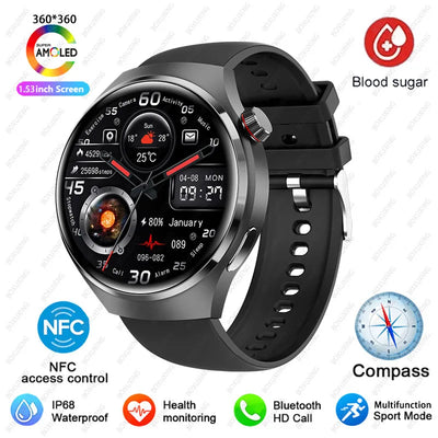 Para Huawei Watch 4 Pro NFC Smart Watch Masculino GPS Sports Tracker Tela HD de 1,53" Monitor de Saúde Relógios Bluetooth Chamada SmartWatch