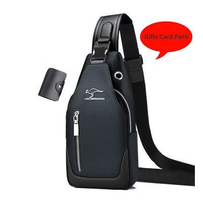 Bolsa de peito masculina nova moda estilo coreano casual esportiva à prova d'água bolsa de peito oxford transversal para homens bolsa de ombro mensageiro