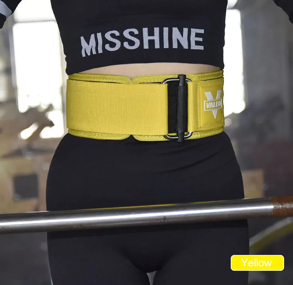 GOBYGO 1 Pç Cinto de Levantamento de Peso Fitness Agachamento Pull-Up Academia Levantamento de Força Suporte Lombar Ajustável Fivela de Metal Treinamento Cruzado