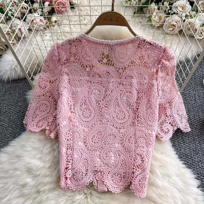 Elegante vestido longo de pérolas, conjunto feminino de 2 peças, manga curta, flor, bordado, camisa de renda, saia midi evasê