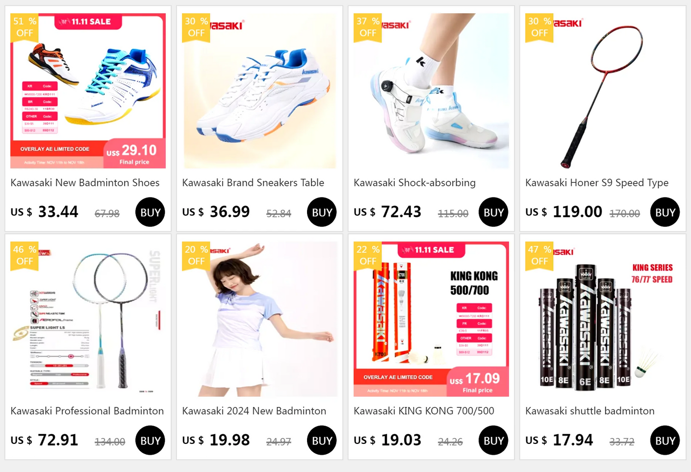 Kawasaki Novos Tênis de Badminton Masculino Respirável Antiderrapante Calçados Esportivos para Homens e Mulheres K-065D