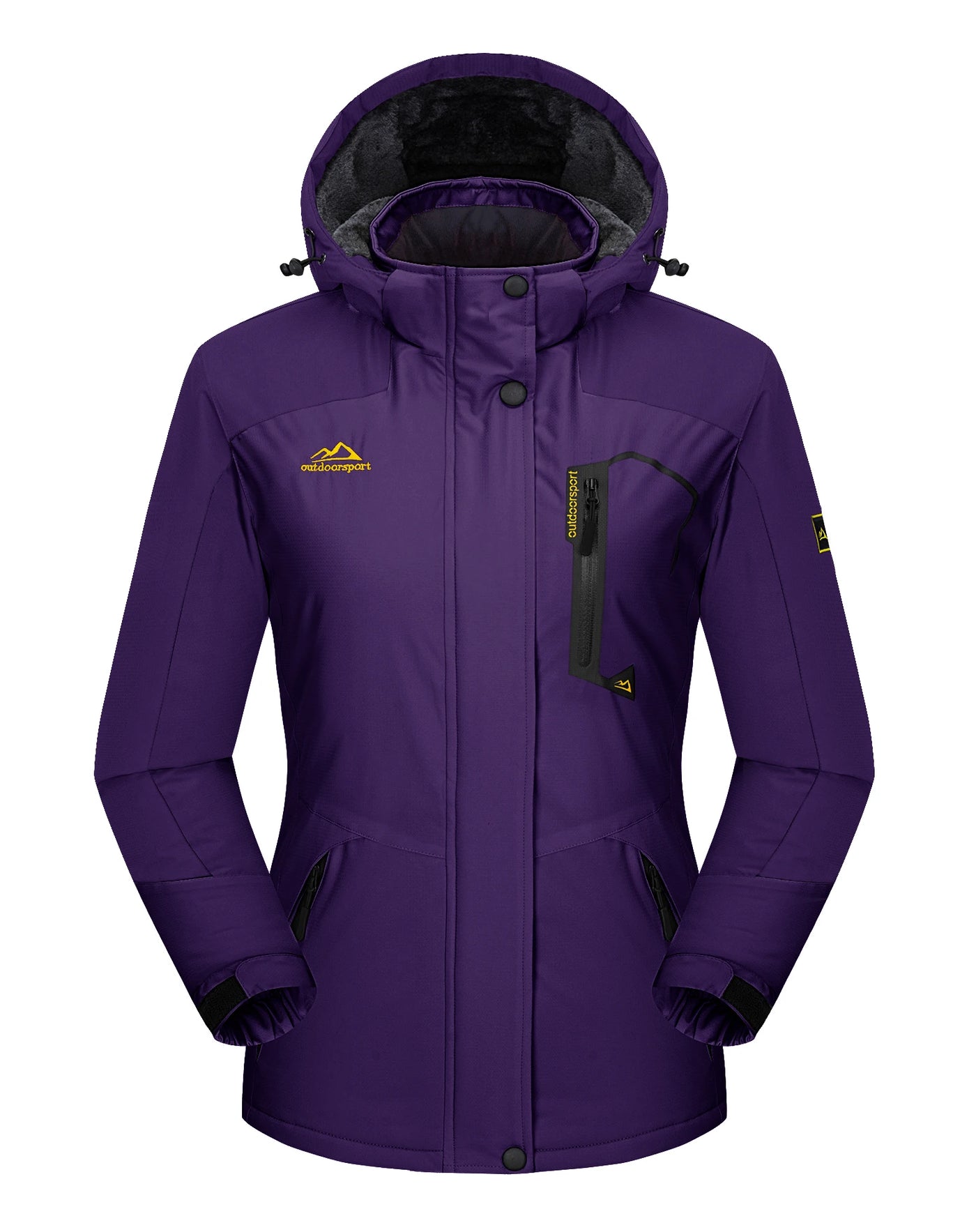 Jaqueta feminina de inverno pesada para snowboard e esqui KEFITEVD, térmica, quente, para caminhadas, corta-vento, casual