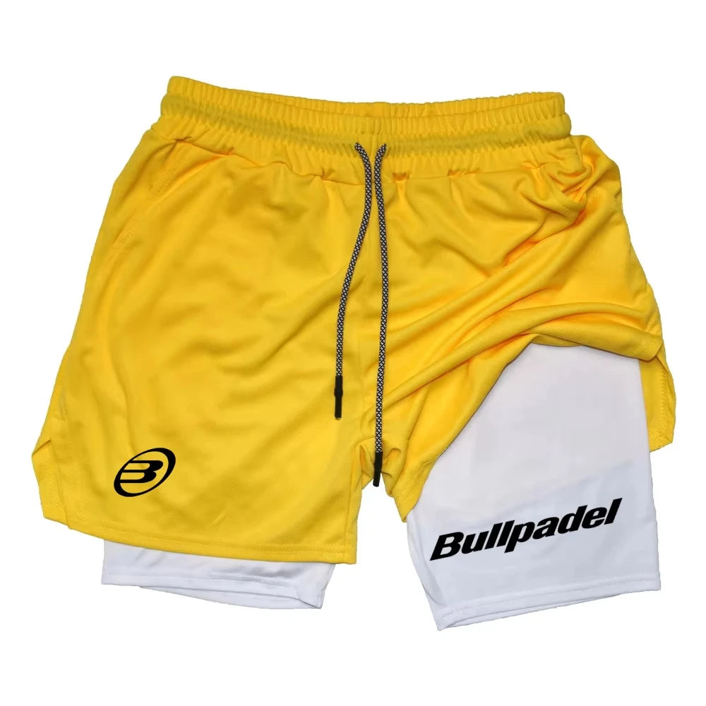 Novos shorts esportivos masculinos de padel, shorts de tênis respiráveis de verão, calças de badminton de secagem rápida, roupas esportivas para corrida ao ar livre