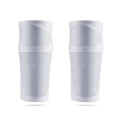 1 par de meias de nylon para futebol, caneleira protetora à prova de impacto para panturrilhas, mangas para pernas, meias com bolso para proteção de treino