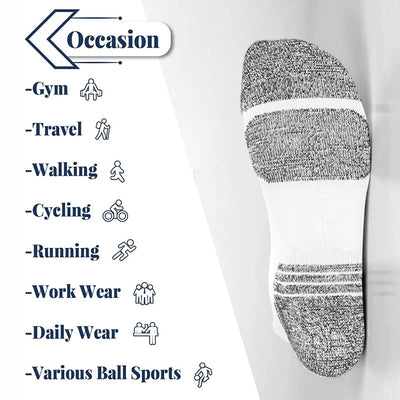 5 pares de meias de compressão atléticas de alto desempenho para homens e mulheres, suporte de tornozelo, cano baixo, aba macia, para corrida de maratona