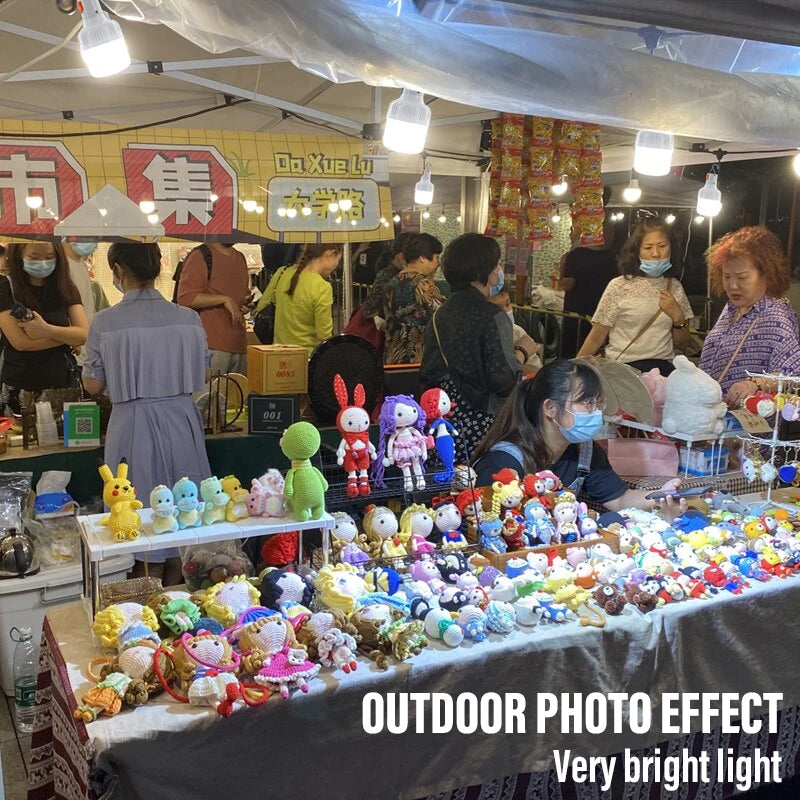 Lâmpadas LED recarregáveis USB para áreas externas, alto brilho, luz de emergência, conexão para acampamento, pesca, lanterna portátil, luz noturna