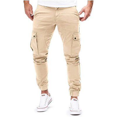 Calças masculinas finas, moda casual, calças de corrida, 2020, calças cargo de rua, calças masculinas com vários bolsos, calças de ginástica, calças de moletom masculinas