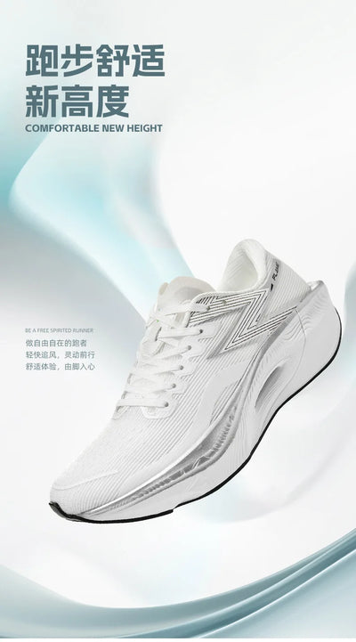 Tênis de corrida esportivos masculinos com almofada de ar de carbono para maratona, respirável, leve e feminino, tênis esportivos confortáveis e antiderrapantes