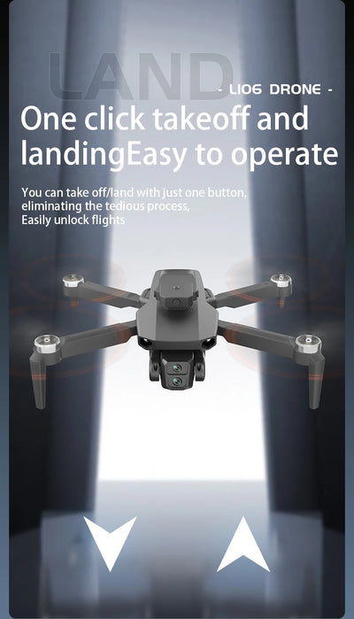 LYZRC L106 / L106MAX HD Câmera Dupla Comutação Motor Brushless RC Drone Dobrável Mini Wifi 2.4GHz 360° Helicóptero OAS Inteligente
