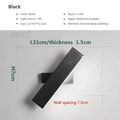 Luminária de parede LED moderna giratória para sala de estar, sala de jantar, quarto, cabeceira, luminária de parede de alumínio, decoração de casa interna, arandela brilhante