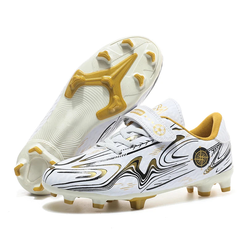 Marca de chuteiras infantis de futebol, chuteiras profissionais FG/TF para meninos e meninas, chuteiras de grama para futebol, calçados de treinamento de futsal ao ar livre