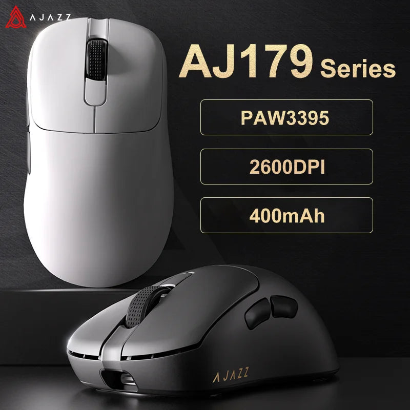 Mouse sem fio com fio leve AJAZZ AJ179 PRO PAW3395 com base de carregamento magnética ergonômico e macro para jogos para PC e laptop