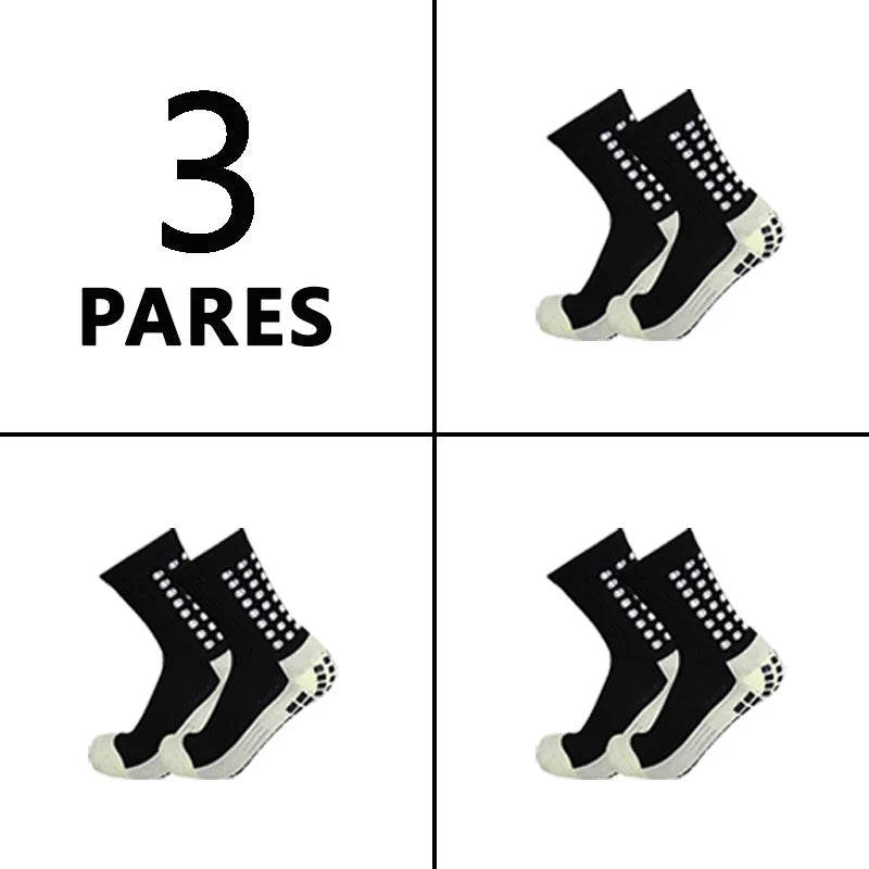 Meias de futebol masculinas, meias de corrida de poliamida, meias de futebol antiderrapantes, meias de corrida de cano médio