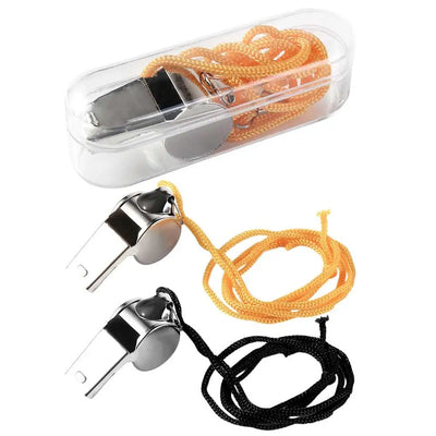 Apito de metal alto profissional com corda esportiva apito resistente ao desgaste apitos portáteis de aço inoxidável para árbitro
