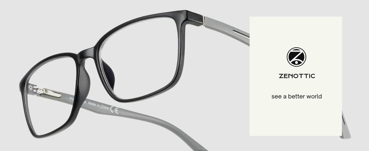 Óculos de leitura quadrados antirreflexo com bloqueio de luz azul ZENOTTIC Fashion para homens, óculos esportivos para leitura, unissex, óculos antirreflexo para computador