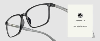 Óculos de leitura quadrados antirreflexo com bloqueio de luz azul ZENOTTIC Fashion para homens, óculos esportivos para leitura, unissex, óculos antirreflexo para computador