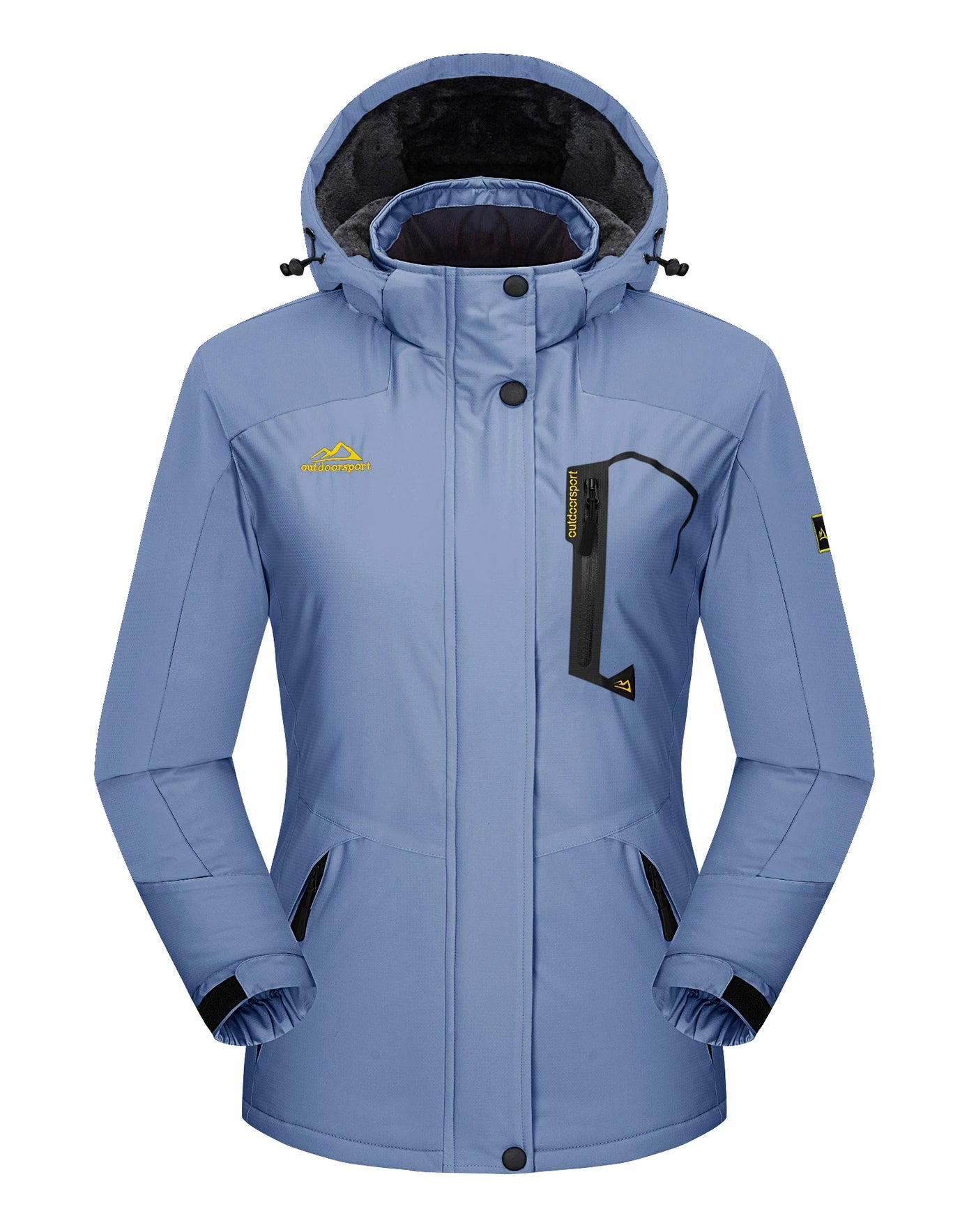 Jaqueta feminina de inverno pesada para snowboard e esqui KEFITEVD, térmica, quente, para caminhadas, corta-vento, casual