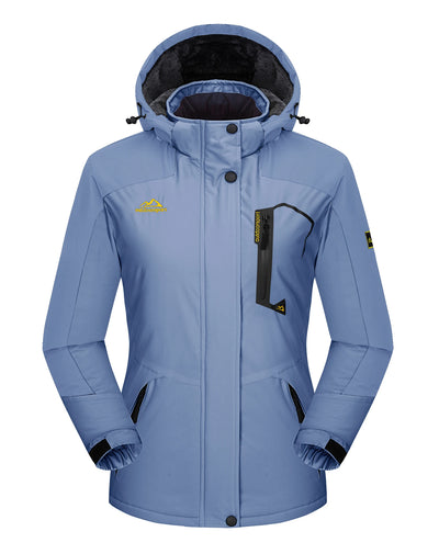 Jaqueta feminina de inverno pesada para snowboard e esqui KEFITEVD, térmica, quente, para caminhadas, corta-vento, casual