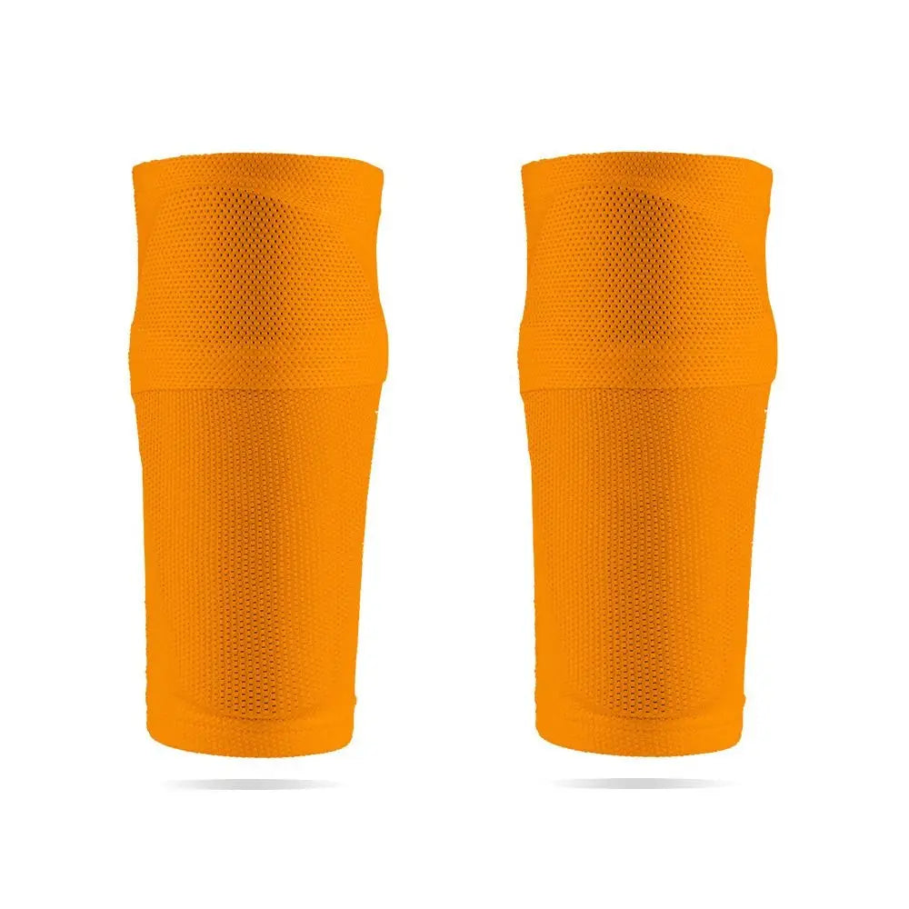 1 par de meias de nylon para futebol, caneleira protetora à prova de impacto para panturrilhas, mangas para pernas, meias com bolso para proteção de treino