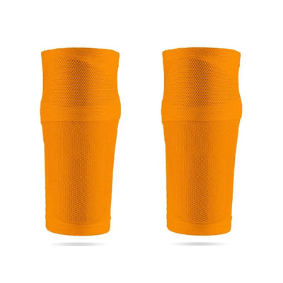 1 par de meias de nylon para futebol, caneleira protetora à prova de impacto para panturrilhas, mangas para pernas, meias com bolso para proteção de treino