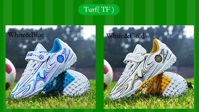 Marca de chuteiras infantis de futebol, chuteiras profissionais FG/TF para meninos e meninas, chuteiras de grama para futebol, calçados de treinamento de futsal ao ar livre