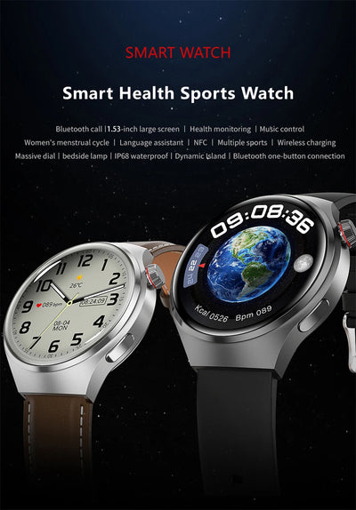 Para Huawei Watch 4 Pro NFC Smart Watch Masculino GPS Sports Tracker Tela HD de 1,53" Monitor de Saúde Relógios Bluetooth Chamada SmartWatch