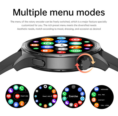 Para Huawei GT5 PRO Smart Watch Men Watch 4 Pro versão atualizada Tela AMOLED HD Bluetooth Chamada GPS NFC Frequência cardíaca SmartWatches
