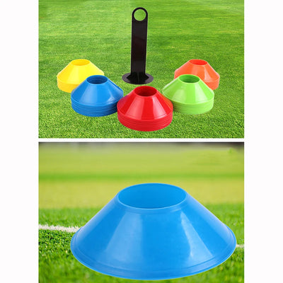 Conjunto de 10 cones para treinamento de futebol, equipamento para crianças, cones de disco profissional, exercícios de agilidade, evitando obstáculos, acessórios de treinamento esportivo