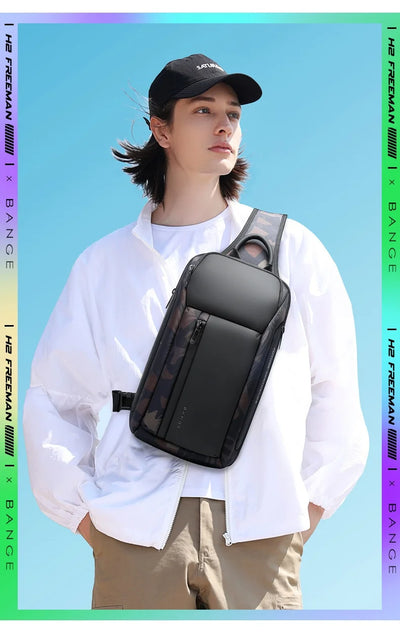 Bange nova bolsa de peito impermeável da moda Oxford bolsa crossbody modelos masculinos bolsa de peito masculina bolsa de ombro de lazer grande capacidade