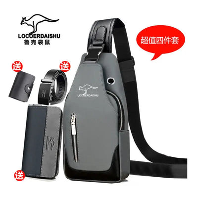 Bolsa de peito masculina nova moda estilo coreano casual esportiva à prova d'água bolsa de peito oxford transversal para homens bolsa de ombro mensageiro