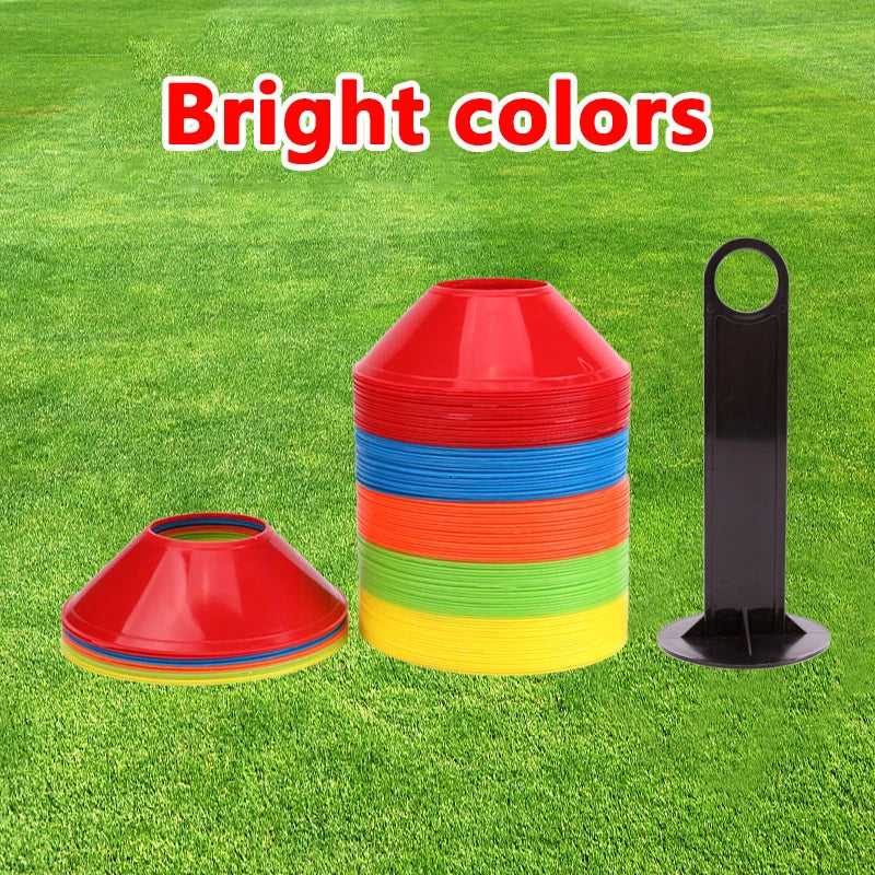 Conjunto de 10 cones para treinamento de futebol, equipamento para crianças, cones de disco profissional, exercícios de agilidade, evitando obstáculos, acessórios de treinamento esportivo
